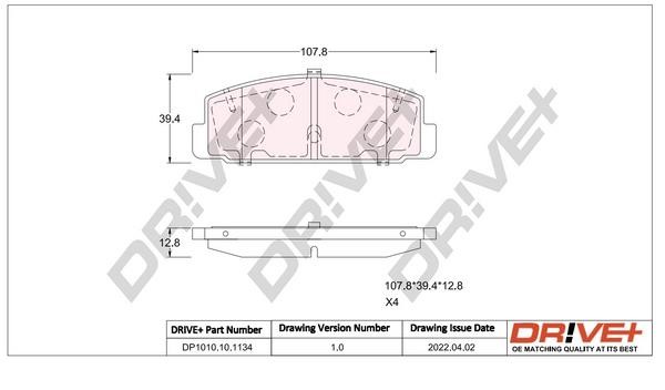 Dr!ve+ DP1010.10.1134 Brake Pad Set, disc brake DP1010101134