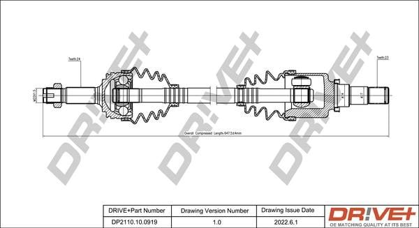 DP2110100919 Dr!ve+ Drive shaft