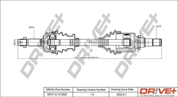 DP2110100920 Dr!ve+ Drive shaft