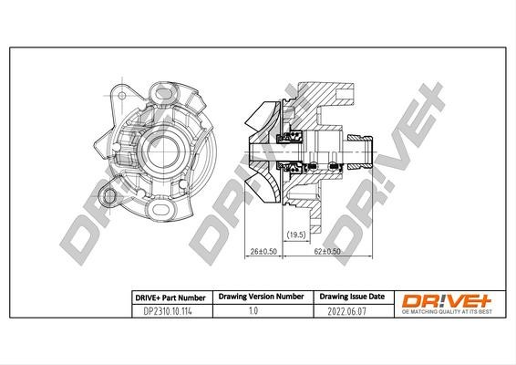 Dr!ve+ DP2310.10.114 Water pump DP231010114 DP231010114 Dr!ve+ Water pump