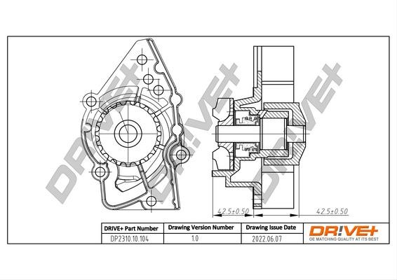 Car water pump Citroen Jumpy: DP231010104 Dr!ve+ Water Pump, engine cooling
