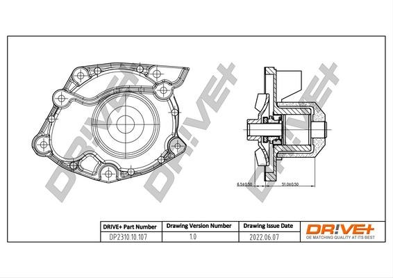 Dr!ve+ DP2310.10.107 Water pump DP231010107 DP231010107 Dr!ve+ Water pump