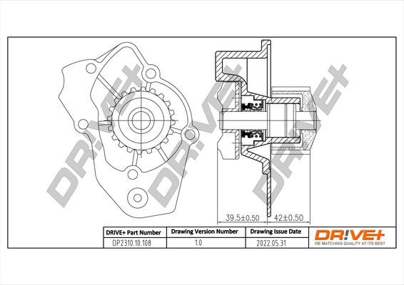 Car water pump FSO: DP231010108 Dr!ve+ Water pump