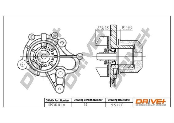 Car water pump Kia: DP231010110 Dr!ve+ Water pump
