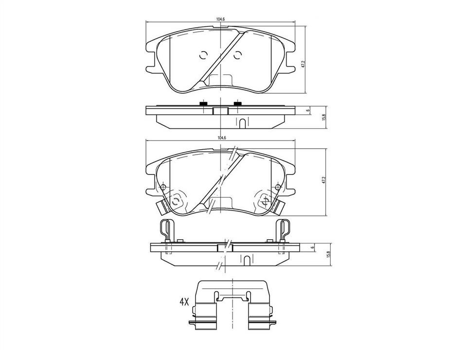 A.Z. Meisterteile AZMT-44-022-1262 Brake Pad Set, disc brake AZMT440221262