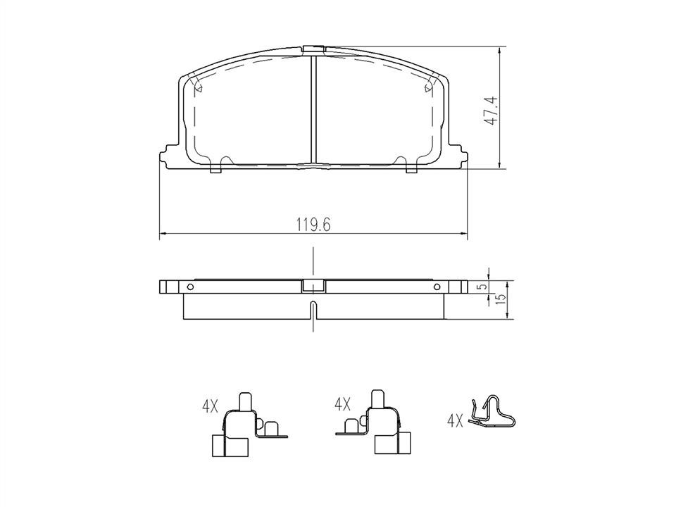 A.Z. Meisterteile AZMT-44-022-1277 Brake Pad Set, disc brake AZMT440221277