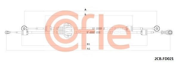 Cofle 2CB.FD021 Cable Pull, manual transmission 2CBFD021 2CBFD021 Cofle Cable Pull, manual transmission