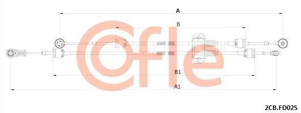 Cofle 2CB.FD025 Cable Pull, manual transmission 2CBFD025 2CBFD025 Cofle Cable Pull, manual transmission