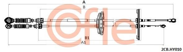 Clutch cable Hyundai i10: 2CBHY010 Cofle Cable Pull, manual transmission