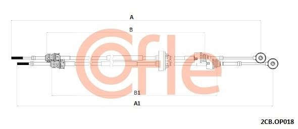 Clutch cable Opel Astra J: 2CBOP018 Cofle Cable Pull, manual transmission