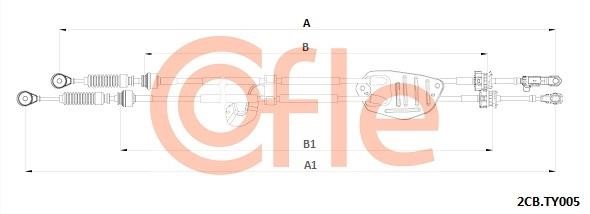 Clutch cable Toyota Avensis: 2CBTY005 Cofle Cable Pull, manual transmission