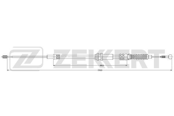 Zekkert BZ-1116 Cable Pull, parking brake BZ1116