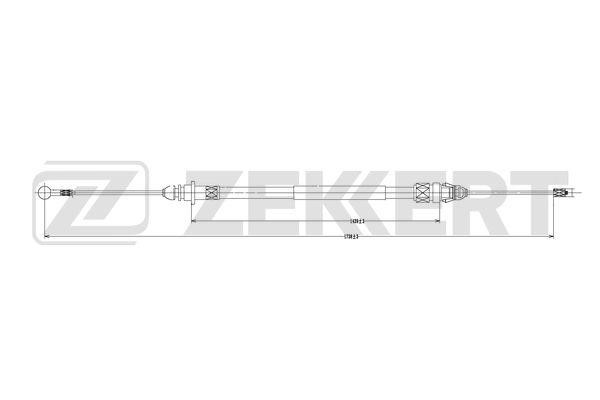 Zekkert BZ-1149 Cable Pull, parking brake BZ1149