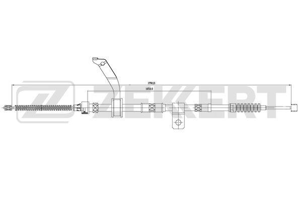 Zekkert BZ-1191 Cable Pull, parking brake BZ1191