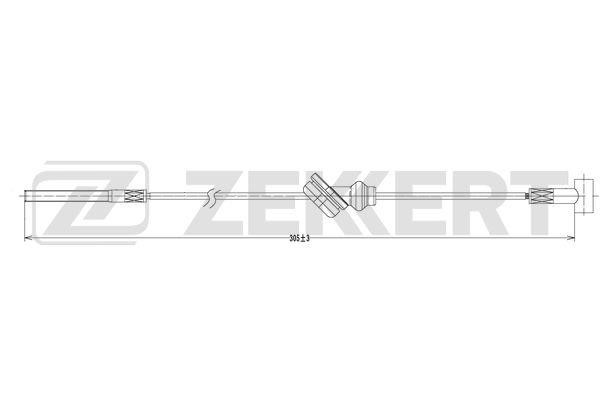 Zekkert BZ-1201 Cable Pull, parking brake BZ1201