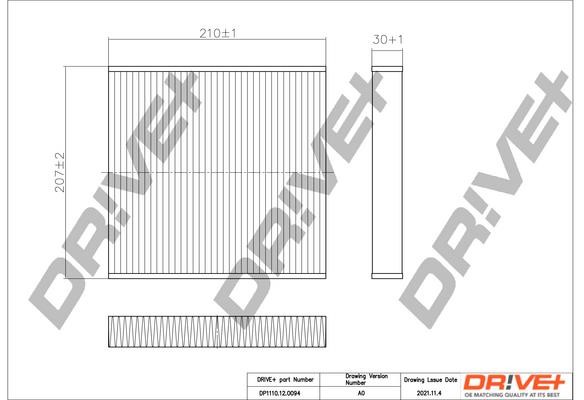 Dr!ve+ DP1110.12.0094 Filter, interior air DP1110120094