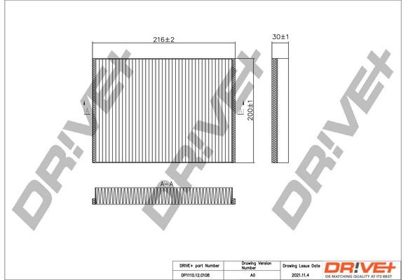 Dr!ve+ DP1110.12.0108 Filter, interior air DP1110120108