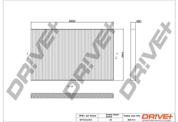 Dr!ve+ DP1110.12.0114 Filter, interior air DP1110120114