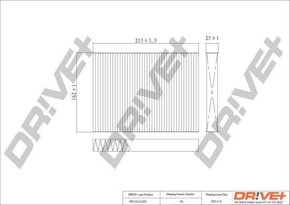 AC filter Fiat Idea: DP1110120201 Dr!ve+ Cabin filter