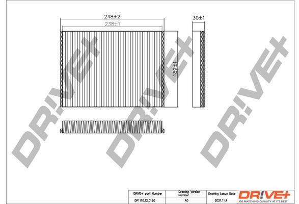 Dr!ve+ DP1110.12.0120 Filter, interior air DP1110120120
