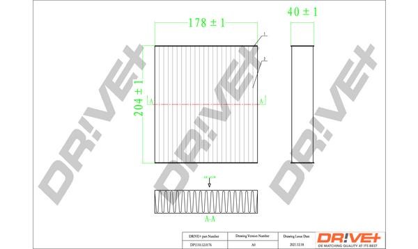Dr!ve+ DP1110.12.0176 Filter, interior air DP1110120176