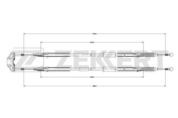 Zekkert BZ-1254 Cable Pull, parking brake BZ1254