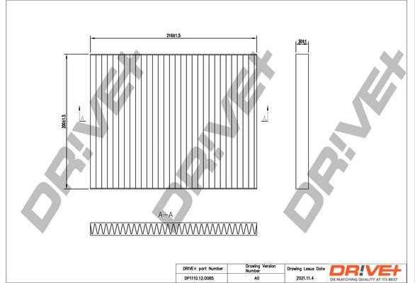 Dr!ve+ DP1110.12.0085 Filter, interior air DP1110120085
