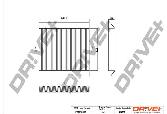 Dr!ve+ DP1110.12.0091 Filter, interior air DP1110120091