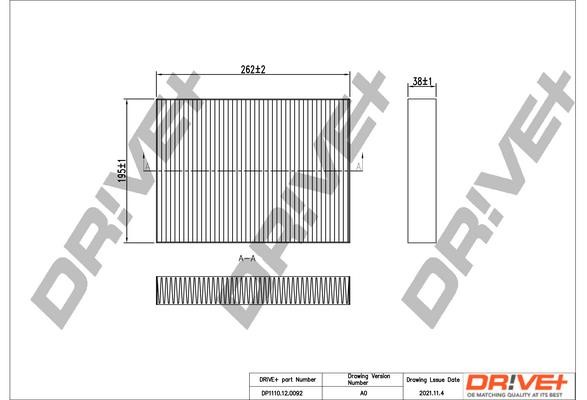 Dr!ve+ DP1110.12.0092 Filter, interior air DP1110120092
