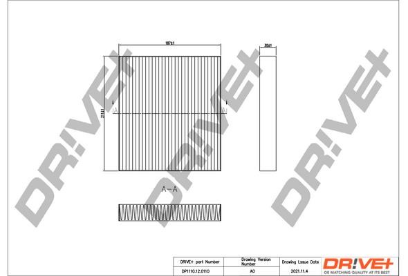 Dr!ve+ DP1110.12.0110 Filter, interior air DP1110120110