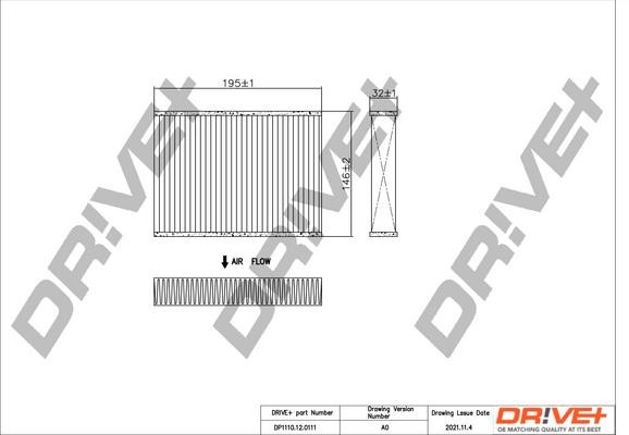 Dr!ve+ DP1110.12.0111 Filter, interior air DP1110120111