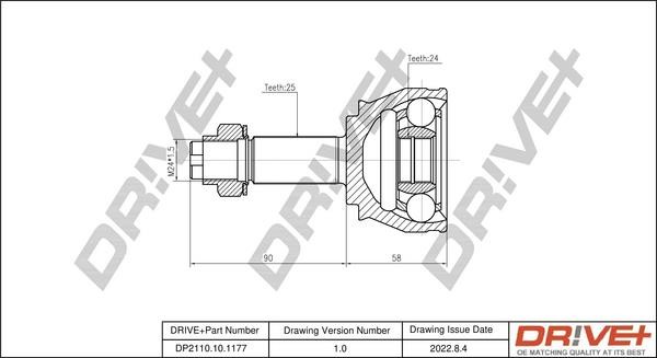 Dr!ve+ DP2110.10.1177 Joint kit, drive shaft DP2110101177