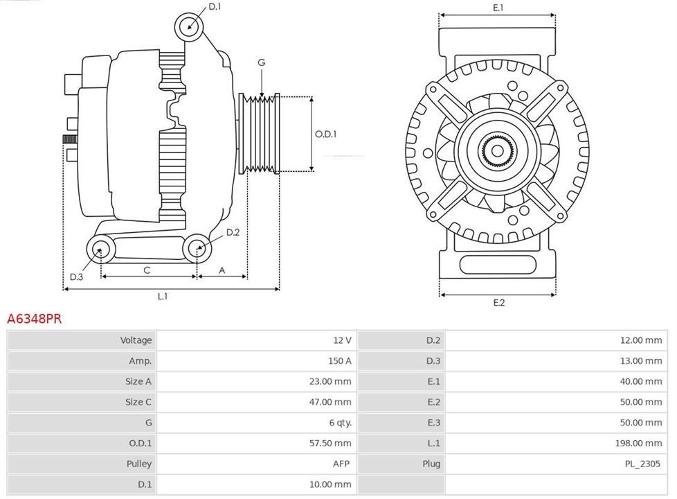 AS-PL Alternator – price 887 PLN