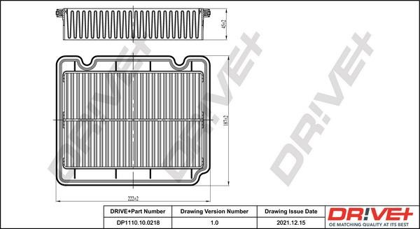 Dr!ve+ DP1110.10.0218 Air filter DP1110100218