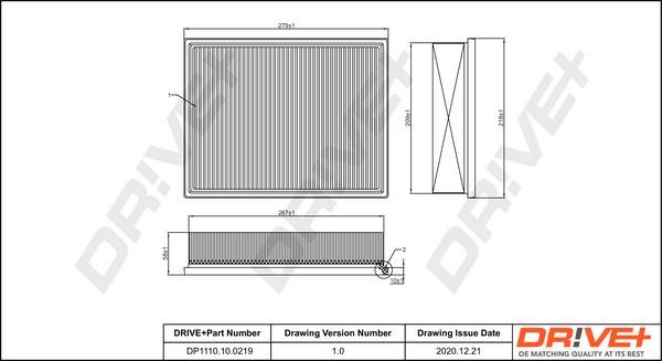 Dr!ve+ DP1110.10.0219 Air filter DP1110100219