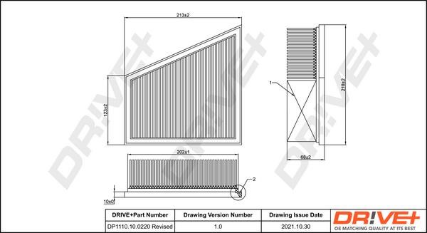 Dr!ve+ DP1110.10.0220 Air filter DP1110100220