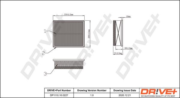 Dr!ve+ DP1110.10.0227 Air filter DP1110100227