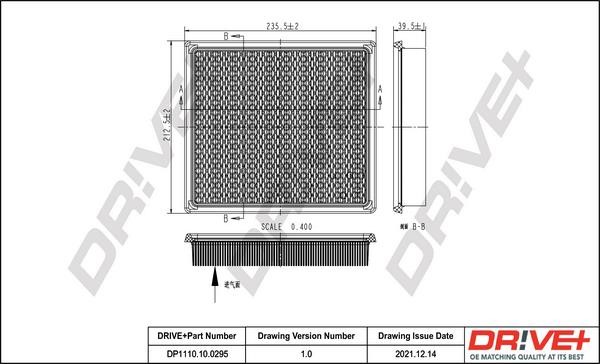 Dr!ve+ DP1110.10.0295 Air filter DP1110100295