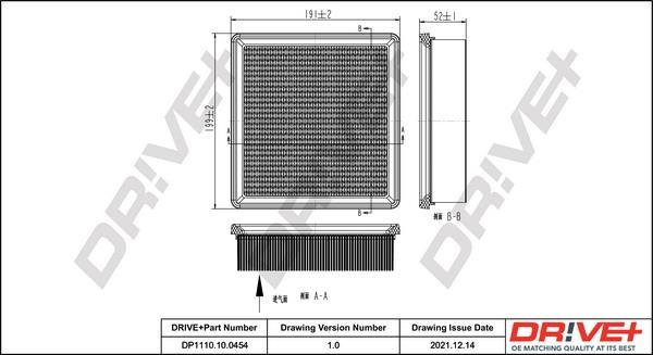 Dr!ve+ DP1110.10.0454 Air filter DP1110100454