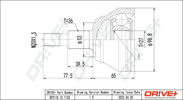 Dr!ve+ DP2110.10.1120 Joint kit, drive shaft DP2110101120