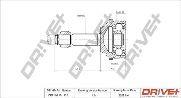 Dr!ve+ DP2110.10.1135 Joint kit, drive shaft DP2110101135