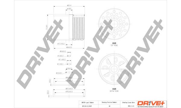 Dr!ve+ DP1110.13.0107 Fuel filter DP1110130107