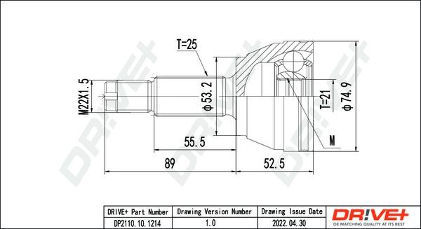 Dr!ve+ DP2110.10.1214 Joint kit, drive shaft DP2110101214