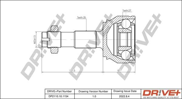Dr!ve+ DP2110.10.1154 Joint kit, drive shaft DP2110101154