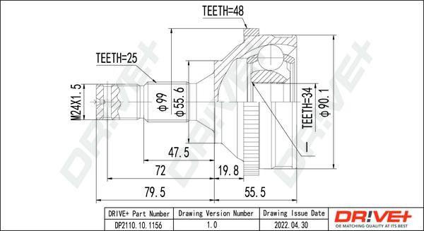 Dr!ve+ DP2110.10.1156 Joint kit, drive shaft DP2110101156