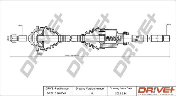 Dr!ve+ DP2110.10.0541 Drive shaft DP2110100541