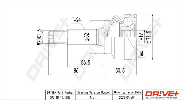 Dr!ve+ DP2110.10.1309 Joint kit, drive shaft DP2110101309