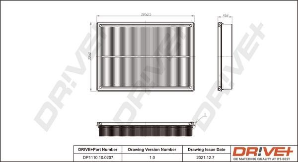 Dr!ve+ DP1110.10.0207 Air filter DP1110100207