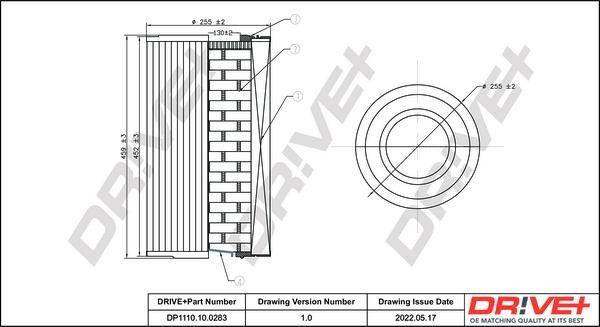 Dr!ve+ DP1110.10.0283 Air filter DP1110100283