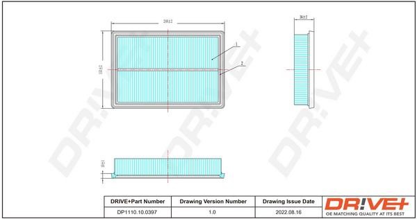Dr!ve+ DP1110.10.0397 Air filter DP1110100397
